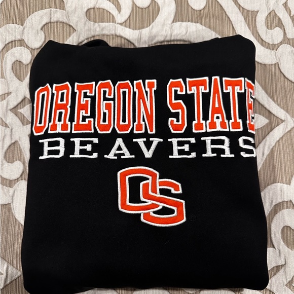 Oregon State University BEAVERS Black HOODIE Sweatshirt Sewn On - Size: Youth XL - Picture 3 of 6